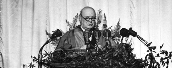 Winston Churchill, former prime minister of England, speaks at Westminster College in Fulton, Mo. March 5,1946 Winston Churchill, former prime minister of England, speaks at Westminster College in Fulton, Mo. March 5,1946 - Sputnik International
