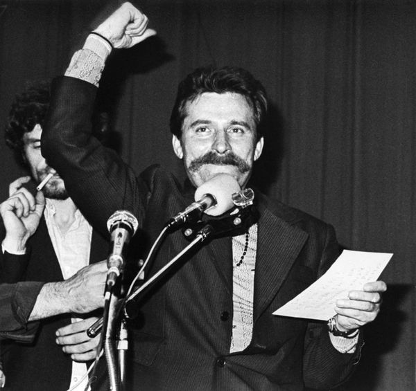 Wałęsa during the strike at the Lenin Shipyard, August 1980 - Sputnik International