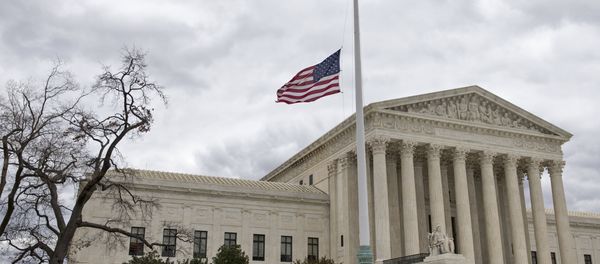 In this Feb. 25, 2016, file photo, in honor of Justice Antonin Scalia, a flag in the Supreme Court building's front plaza flies at half-staff in Washington In this Feb. 25, 2016, file photo, in honor of Justice Antonin Scalia, a flag in the Supreme Court building's front plaza flies at half-staff in Washington - Sputnik International