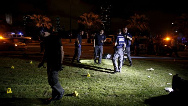 Israeli police search the spot in Jaffa port area of Tel Aviv, Israel March 8, 2016. Israeli police search the spot in Jaffa port area of Tel Aviv, Israel March 8, 2016. - Sputnik International