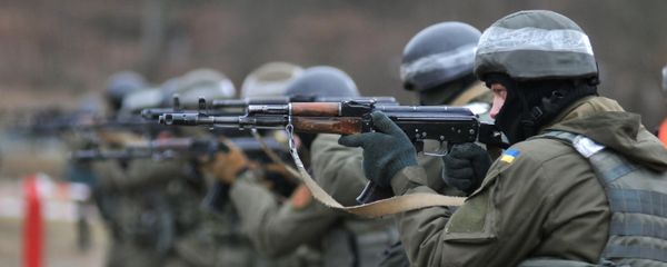 Ukraine's National Guard soldiers during combat training developed by NATO at a training ground in the Zolochevsky District, Lviv Region. Ukraine's National Guard soldiers during combat training developed by NATO at a training ground in the Zolochevsky District, Lviv Region. - Sputnik International