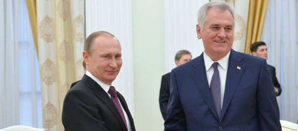 Russian President Vladimir Putin meets with his Serbian Counterpart Tomislav Nikolic Russian President Vladimir Putin meets with his Serbian Counterpart Tomislav Nikolic - Sputnik International