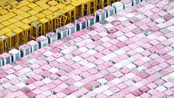 Aerial view shows discarded phone boxes of German telecommunications giant Deutsche Telekom in Michendorf near Berlin. (File) - Sputnik International