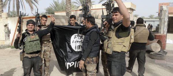 Iraqi security forces celebrate as they hold a captured flag of the Islamic State group (File) Iraqi security forces celebrate as they hold a captured flag of the Islamic State group (File) - Sputnik International
