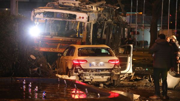 Terrorist Car Bomb Attack on Central Ankara Shreds Public Square Terrorist Car Bomb Attack on Central Ankara Shreds Public Square - Sputnik International