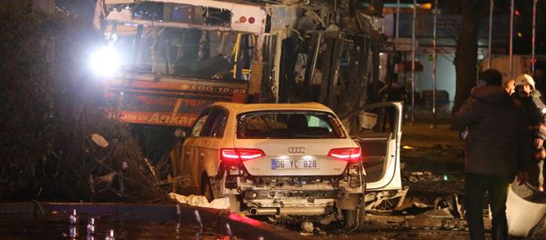 Terrorist Car Bomb Attack on Central Ankara Shreds Public Square Terrorist Car Bomb Attack on Central Ankara Shreds Public Square - Sputnik International