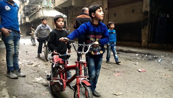 Children in Nubel, north of Aleppo province in Syria Children in Nubel, north of Aleppo province in Syria - Sputnik International