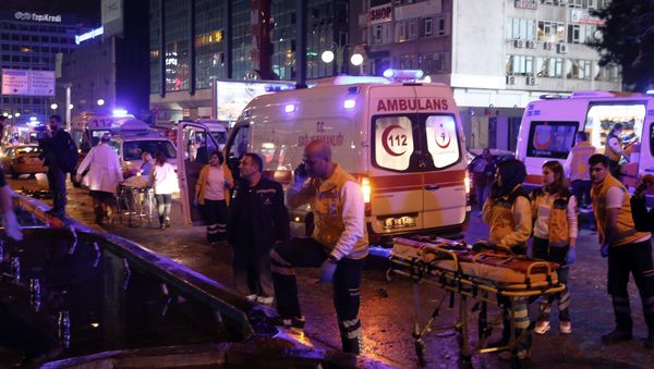 Emergency services work at the explosion site in the busy center of Turkish capital, Ankara, Turkey, Sunday, March 13, 2016 Emergency services work at the explosion site in the busy center of Turkish capital, Ankara, Turkey, Sunday, March 13, 2016 - Sputnik International