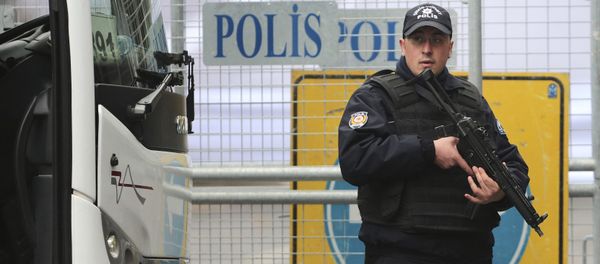 Security officials work at the explosion site, a day after a suicide car bomb went off near bus stops in the heart of Turkey's capital Ankara, Monday, March 14, 2016 Security officials work at the explosion site, a day after a suicide car bomb went off near bus stops in the heart of Turkey's capital Ankara, Monday, March 14, 2016 - Sputnik International