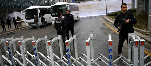Police secure the site of yesterday's suicide bomb attack in Ankara, Turkey March 14, 2016 Police secure the site of yesterday's suicide bomb attack in Ankara, Turkey March 14, 2016 - Sputnik International