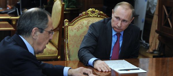 March 16, 2016. President of Russia Vladimir Putin, right, and Russian Minister of Foreign Affairs Sergey Lavrov during a meeting in the Kremlin - Sputnik International