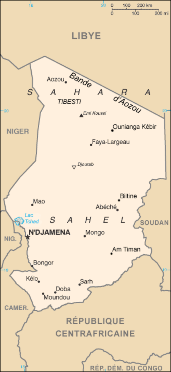 Map of the Central African country of Chad. Map of the Central African country of Chad. - Sputnik International