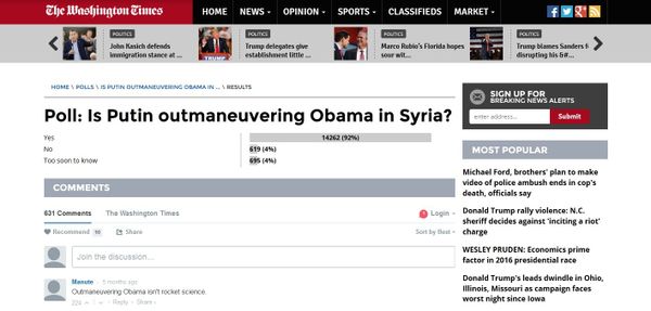 Poll: Is Putin outmaneuvering Obama in Syria? Poll: Is Putin outmaneuvering Obama in Syria? - Sputnik International