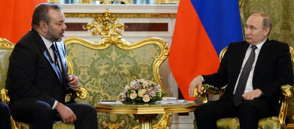 March 15, 2016. Russian President Vladimir Putin, right, and King Mohammed VI of Morocco meet in the Kremlin - Sputnik International