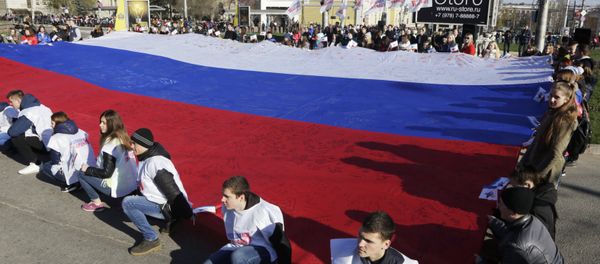 Scene from official celebrations organized in Simferopol marking the second anniversary of the referendum to determine Crimea's fate. Scene from official celebrations organized in Simferopol marking the second anniversary of the referendum to determine Crimea's fate. - Sputnik International