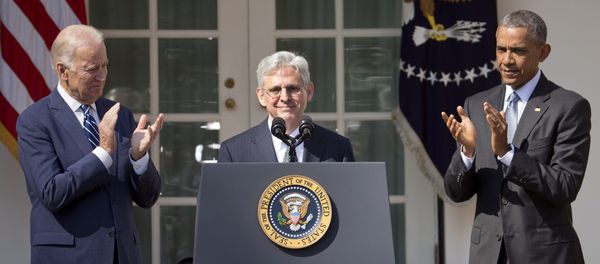 Federal appeals court judge Merrick Garland, receives applauds from President Barack Obama and Vice President Joe Biden as he is introduced as Obama's nominee for the Supreme Court during an announcement in the Rose Garden of the White House, in Washington, Wednesday, March 16, 2016 Federal appeals court judge Merrick Garland, receives applauds from President Barack Obama and Vice President Joe Biden as he is introduced as Obama's nominee for the Supreme Court during an announcement in the Rose Garden of the White House, in Washington, Wednesday, March 16, 2016 - Sputnik International
