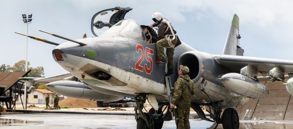 Russian Aerospace Forces aircraft is prepared for departure at Khmeimim Air Base in Syria Russian Aerospace Forces aircraft is prepared for departure at Khmeimim Air Base in Syria - Sputnik International