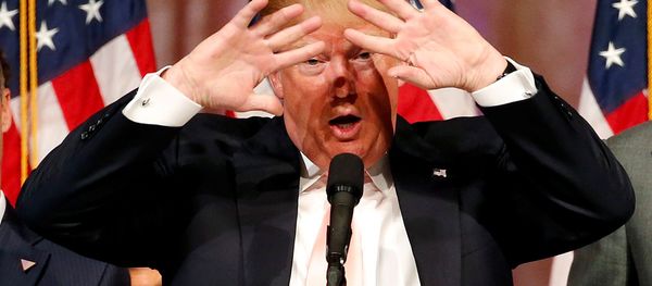Republican presidential candidate Donald Trump addresses the media following victory in the Florida state primary on March 15, 2016 in West Palm Beach, Florida. - Sputnik International