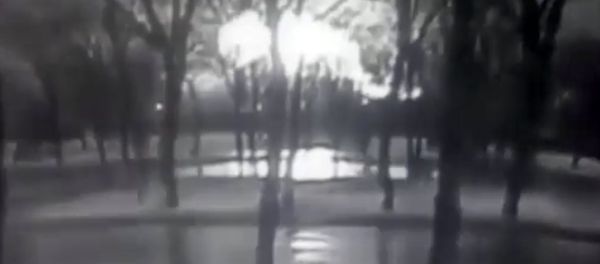 This frame grab provided by Rostov-on-Don I General company from black and white CCTV footage shows road and behind line of trees fireball, believed to be a plane on fire, crashes to ground at the Rostov-on-Don airport, about 950 kilometers (600 miles) south of Moscow, Russia Saturday, March 19, 2016. This frame grab provided by Rostov-on-Don I General company from black and white CCTV footage shows road and behind line of trees fireball, believed to be a plane on fire, crashes to ground at the Rostov-on-Don airport, about 950 kilometers (600 miles) south of Moscow, Russia Saturday, March 19, 2016. - Sputnik International