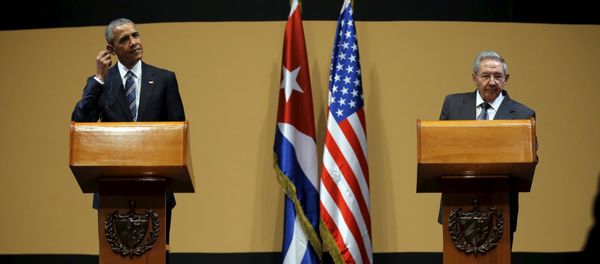 U.S. President Barack Obama and Cuban President Raul Castro attend a news conference as part of President Obama's three-day visit to Cuba, in Havana March 21, 2016 - Sputnik International