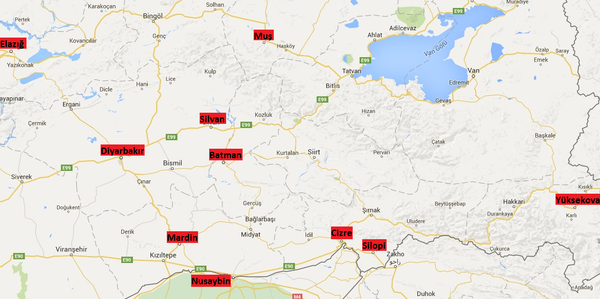 Map of Turkish military actions - Sputnik International