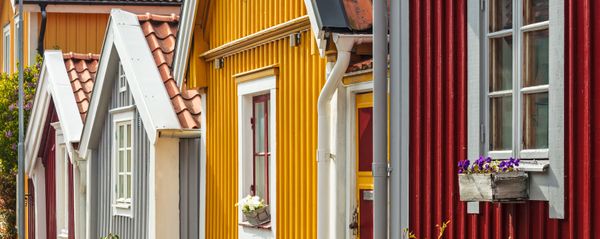 Ancient colorful wooden houses in the city of Karlskrona, Sweden - Sputnik International
