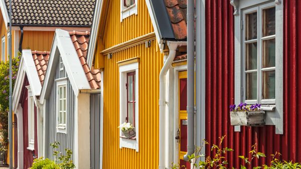 Ancient colorful wooden houses in the city of Karlskrona, Sweden - Sputnik International