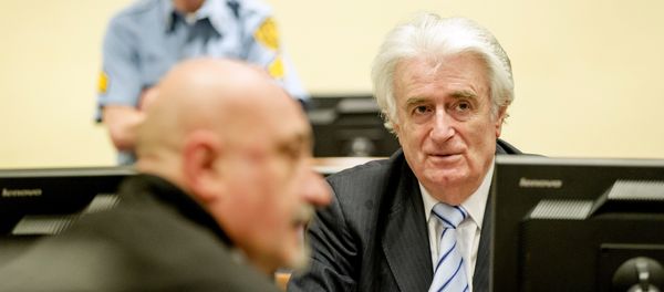 Ex-Bosnian Serb leader Radovan Karadzic sits in the court of the International Criminal Tribunal for former Yugoslavia (ICTY) in the Hague, the Netherlands March 24, 2016 Ex-Bosnian Serb leader Radovan Karadzic sits in the court of the International Criminal Tribunal for former Yugoslavia (ICTY) in the Hague, the Netherlands March 24, 2016 - Sputnik International