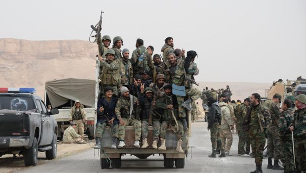 Syrian army and militias fight for Palmyra Syrian army and militias fight for Palmyra - Sputnik International