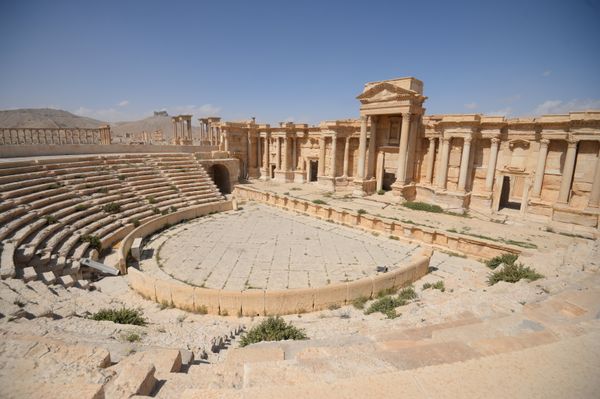 The remains of an ancient theater in Palmyra The remains of an ancient theater in Palmyra - Sputnik International