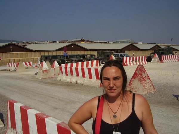 Sputnik correspondent Brankica Ristic in front of Camp Bondsteel Sputnik correspondent Brankica Ristic in front of Camp Bondsteel - Sputnik International