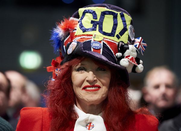 A pro-Brexit campaigner smiles at a public meeting by pro-Brexit campaigners central London on February 19, 2016. A pro-Brexit campaigner smiles at a public meeting by pro-Brexit campaigners central London on February 19, 2016. - Sputnik International