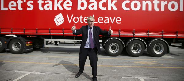 London Mayor Boris Johnson gestures during an Out campaign event, in favour of Britain leaving the European Union, at Europa Worldwide freight company in Dartford, Britain March 11, 2016. London Mayor Boris Johnson gestures during an Out campaign event, in favour of Britain leaving the European Union, at Europa Worldwide freight company in Dartford, Britain March 11, 2016. - Sputnik International