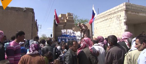 Russia Delivers Humanitarian Aid to Aleppo Russia Delivers Humanitarian Aid to Aleppo - Sputnik International