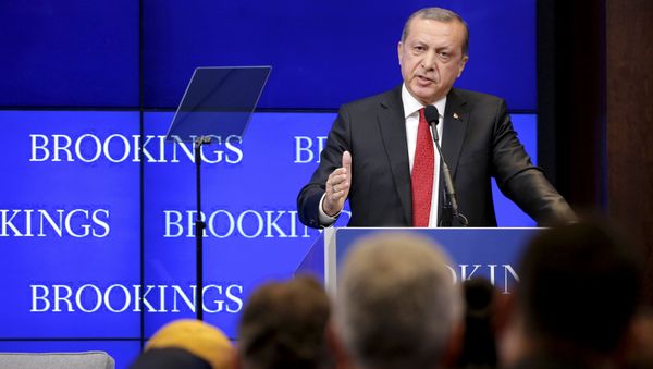 Turkish President Tayyip Erdogan speaks at the Brookings Institute in Washington March 31, 2016 Turkish President Tayyip Erdogan speaks at the Brookings Institute in Washington March 31, 2016 - Sputnik International