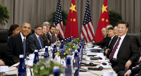 U.S. President Barack Obama (L) meets with Chinese President Xi Jinping (R) at the Nuclear Security Summit in Washington March 31, 2016 U.S. President Barack Obama (L) meets with Chinese President Xi Jinping (R) at the Nuclear Security Summit in Washington March 31, 2016 - Sputnik International