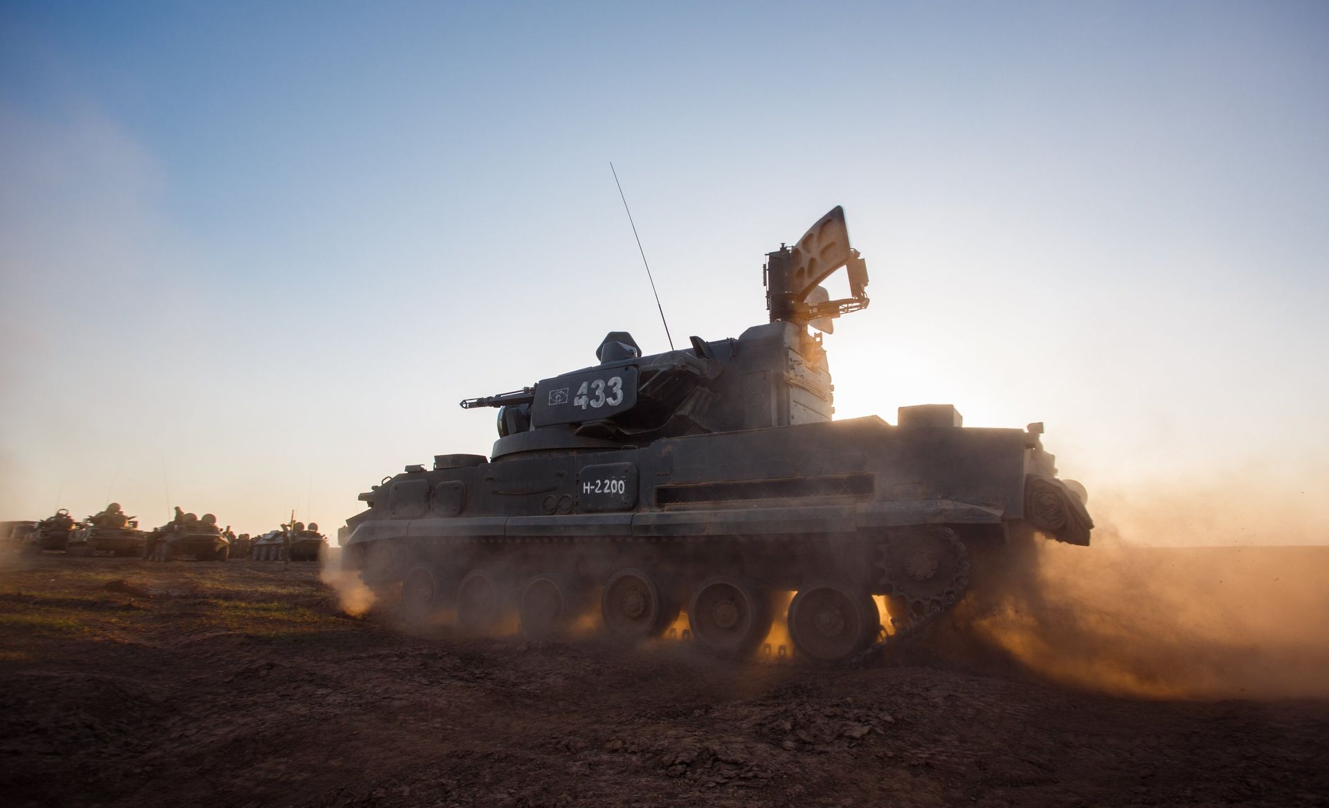A Tunguska antiaircraft artillery/surface-to-air missile system of an air defense unit from a Western Military District all-arms formation takes part in a tactical exercise at the Kapustin Yar firing range in the Astrakhan Region A Tunguska antiaircraft artillery/surface-to-air missile system of an air defense unit from a Western Military District all-arms formation takes part in a tactical exercise at the Kapustin Yar firing range in the Astrakhan Region - Sputnik International, 1920, 12.08.2023