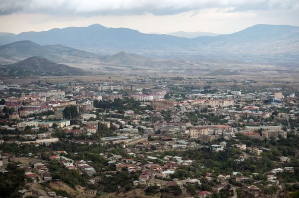 The town of Stepanakert in the self-proclaimed Nagorno-Karabakh Republic. The town of Stepanakert in the self-proclaimed Nagorno-Karabakh Republic. - Sputnik International