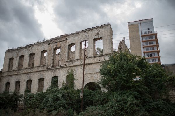 Houses destroyed during the war in the town of Shusha in the self-proclaimed Nagorno-Karabakh Republic Houses destroyed during the war in the town of Shusha in the self-proclaimed Nagorno-Karabakh Republic - Sputnik International