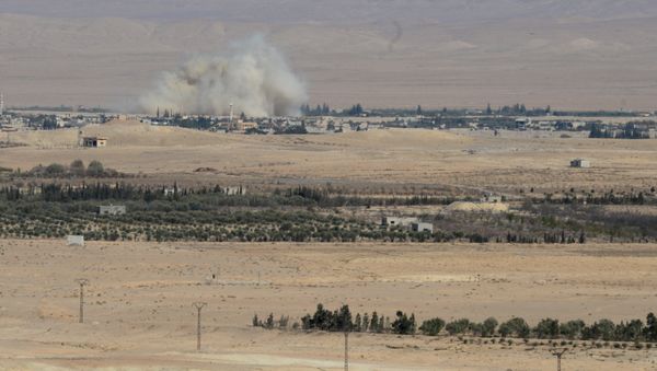 Syrian government army and militia on the fringes of Al Qaryatayn - Sputnik International