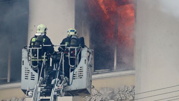 Fire in Moscow's Defense Ministry building - Sputnik International
