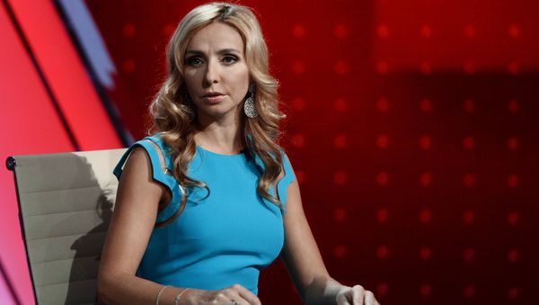 TV hostess, Olympic figure skating champion Tatyana Navka prepares for the shooting of a new Match TV program - Sputnik International