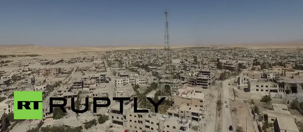 Syria: Drone shows al-Qaryatain following liberation from IS - Sputnik International