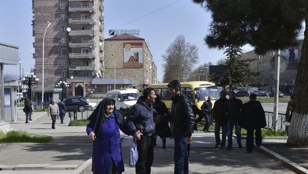 Locals in Stepanakert, the unrecognized Nagorno-Karabakh Republic - Sputnik International