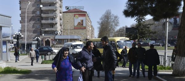 Locals in Stepanakert, the unrecognized Nagorno-Karabakh Republic Locals in Stepanakert, the unrecognized Nagorno-Karabakh Republic - Sputnik International