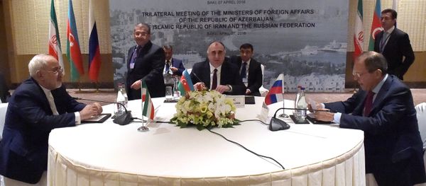 Trilateral meeting of foreign ministers of Russia, Azerbaijan and Iran Trilateral meeting of foreign ministers of Russia, Azerbaijan and Iran - Sputnik International
