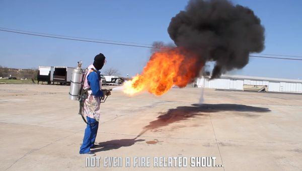 50 ft Flamethrower in 4K Slow Motion - The Slow Mo Guys - Sputnik International