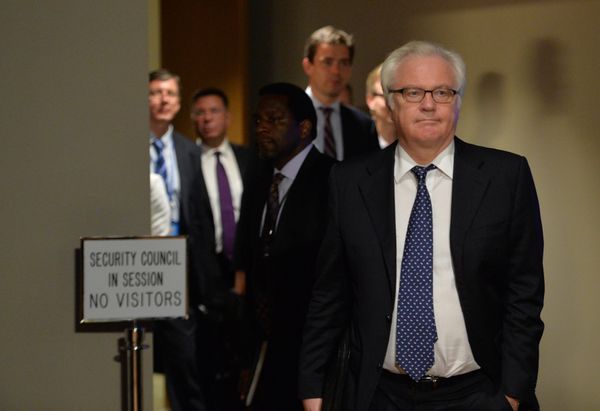 Vitaly Churkin, Russia's Ambassador to the United Nations, leaves the Security Council chambers July 21, 2014 at UN headquarters in New York Vitaly Churkin, Russia's Ambassador to the United Nations, leaves the Security Council chambers July 21, 2014 at UN headquarters in New York - Sputnik International