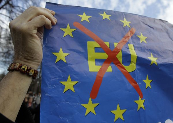 Anti-EU banner. File photo Anti-EU banner. File photo - Sputnik International