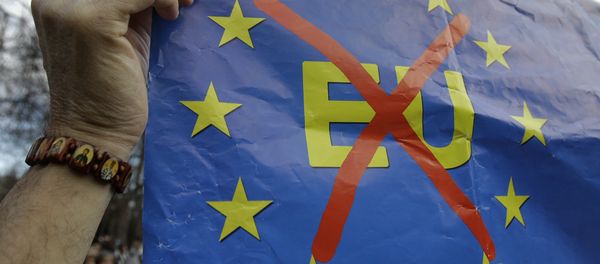 Anti-EU banner. File photo Anti-EU banner. File photo - Sputnik International